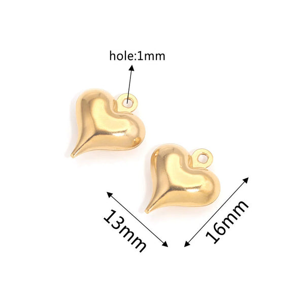 Stainless Steel Hollow Heart Pendant Jewelry Accessories Electroplating Wholesale