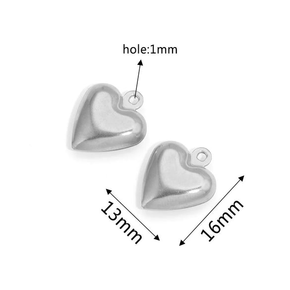 Stainless Steel Hollow Heart Pendant Jewelry Accessories Electroplating Wholesale
