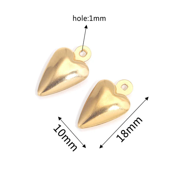 Stainless Steel Hollow Heart Pendant Jewelry Accessories Electroplating Wholesale