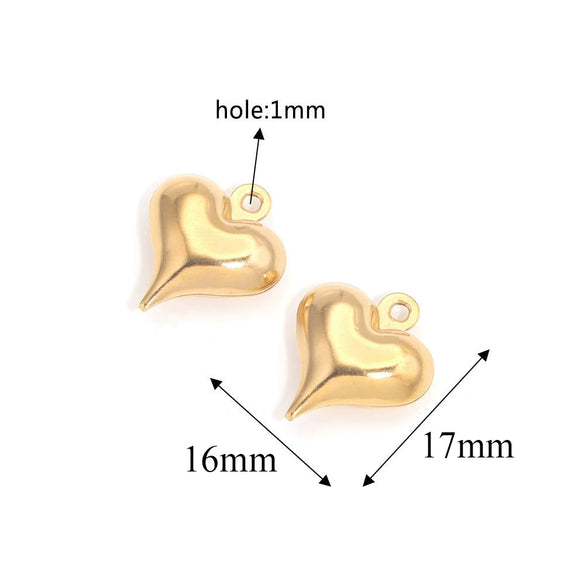 Stainless Steel Hollow Heart Pendant Jewelry Accessories Electroplating Wholesale