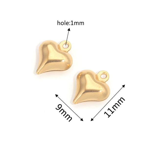 Stainless Steel Hollow Heart Pendant Jewelry Accessories Electroplating Wholesale