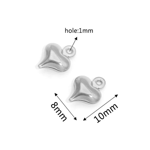 Stainless Steel Hollow Heart Pendant Jewelry Accessories Electroplating Wholesale