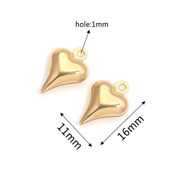 Stainless Steel Hollow Heart Pendant Jewelry Accessories Electroplating Wholesale