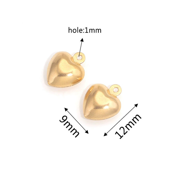 Stainless Steel Hollow Heart Pendant Jewelry Accessories Electroplating Wholesale