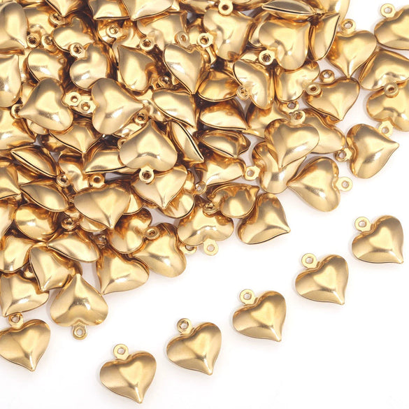 Stainless Steel Hollow Heart Pendant Jewelry Accessories Electroplating Wholesale