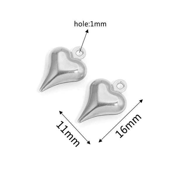 Stainless Steel Hollow Heart Pendant Jewelry Accessories Electroplating Wholesale