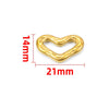 Stainless Steel Hollow Heart Pendant Jewelry Accessories With Vacuum Electroplating