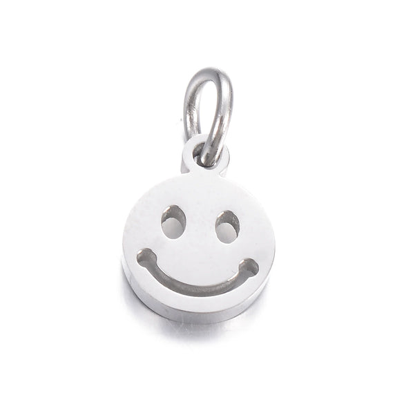 Stainless Steel Hollow Heart Skull Smiley Owl Symbol Polished Pendant Jewelry Accessories Electroplated