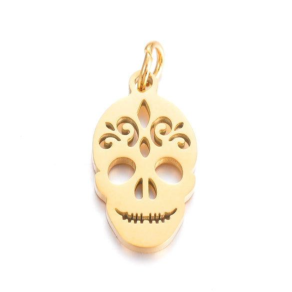 Stainless Steel Hollow Heart Skull Smiley Owl Symbol Polished Pendant Jewelry Accessories Electroplated
