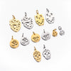Stainless Steel Hollow Heart Skull Smiley Owl Symbol Polished Pendant Jewelry Accessories Electroplated