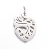 Stainless Steel Hollow Heart Skull Smiley Owl Symbol Polished Pendant Jewelry Accessories Electroplated