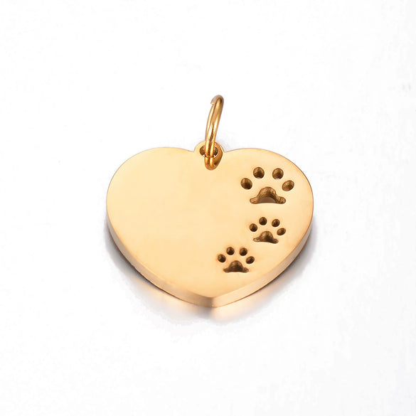 Stainless Steel Hollow Love Circle Pendant Jewelry Accessories With Polishing And Electroplating