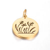 Stainless Steel Hollow Love Circle Pendant Jewelry Accessories With Polishing And Electroplating