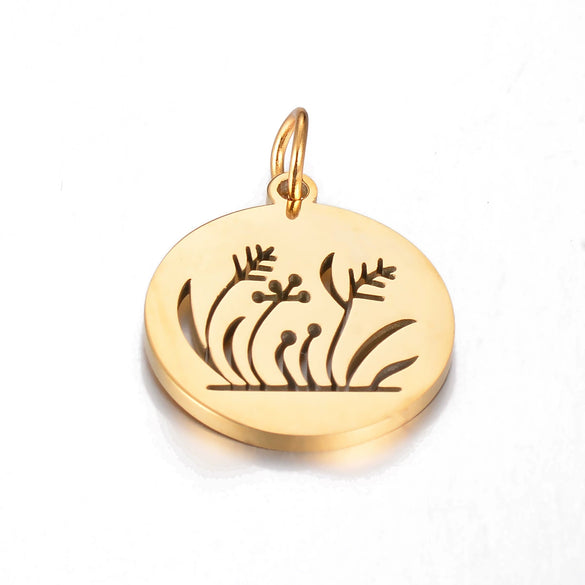Stainless Steel Hollow Love Circle Pendant Jewelry Accessories With Polishing And Electroplating