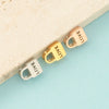 Stainless Steel Hollow Love Lock Hole Beads Mirror Finish Polishing Diy Couple Necklace