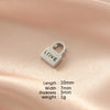 Stainless Steel Hollow Love Lock Hole Beads Mirror Finish Polishing Diy Couple Necklace