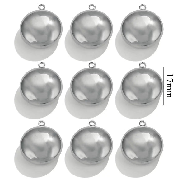 Stainless Steel Hollow Peach Heart Pendant Jewelry Accessories With Electroplating Process For Diy Bracelet And Necklace
