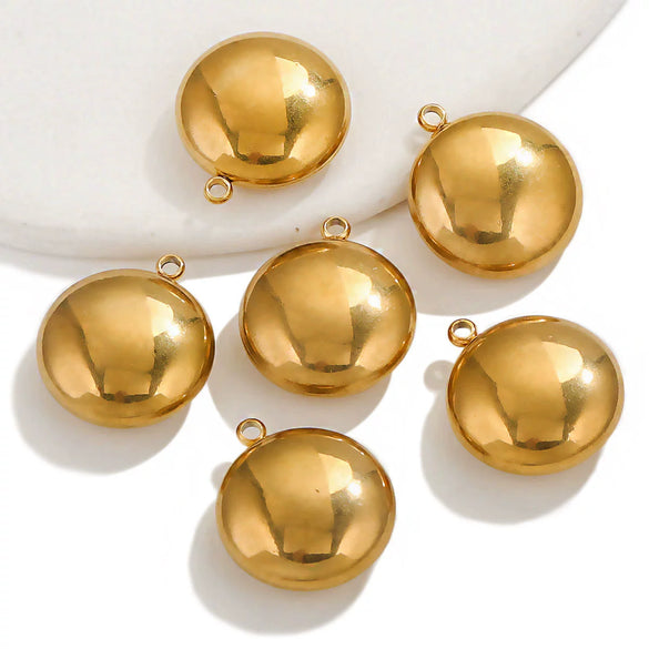 Stainless Steel Hollow Peach Heart Pendant Jewelry Accessories With Electroplating Process For Diy Bracelet And Necklace