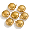 Stainless Steel Hollow Peach Heart Pendant Jewelry Accessories With Electroplating Process For Diy Bracelet And Necklace