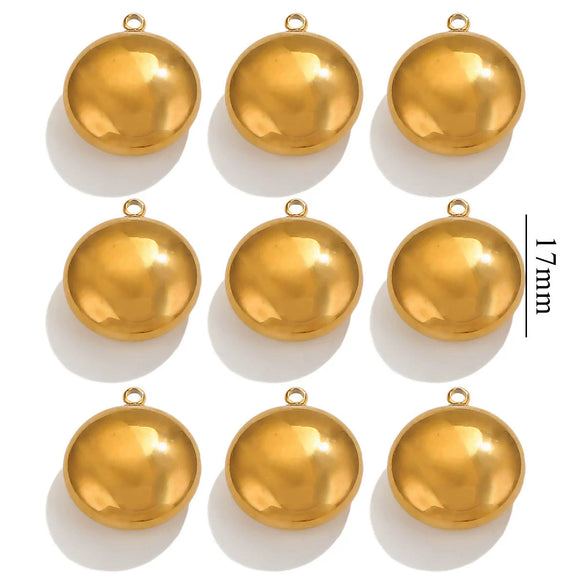 Stainless Steel Hollow Peach Heart Pendant Jewelry Accessories With Electroplating Process For Diy Bracelet And Necklace