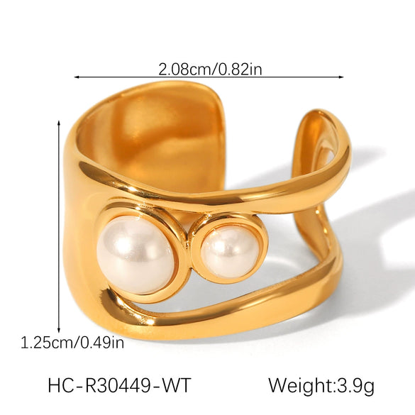 Stainless Steel Hollow Pearl Bracelet With Natural Tiger Eye Set With Pearls Retro Temperament