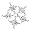Stainless Steel Hollow Sixpointed Star And Flower Ginkgo Pendant Electroplated Handmade Bracelet Necklace Hairpin Accessories
