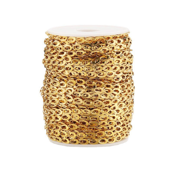 Stainless Steel Hollow Water Drop Double Layer Stamped Handmade Chain Clothing Accessories With Vacuum Plating And Electroplating