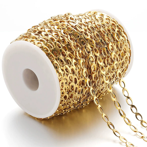 Stainless Steel Hollow Water Drop Double Layer Stamped Handmade Chain Clothing Accessories With Vacuum Plating And Electroplating