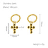 Stainless Steel Hollow Wings Butterfly Cross Earrings For Women With Geometric And Animal Patterns Electroplated