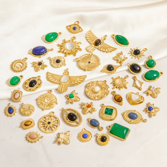 Stainless Steel Honeypot Pattern Handmade Jewelry Accessories Pendant Necklace Bracelet With Electroplating