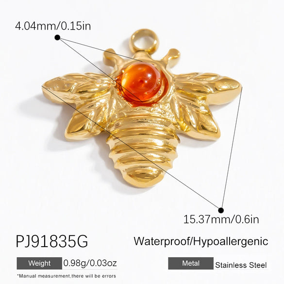 Stainless Steel Honeypot Pattern Handmade Jewelry Accessories Pendant Necklace Bracelet With Electroplating