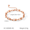 Stainless Steel Horseshoe Buckle Bracelet Geometric Electroplating Women's Light Luxury Jewelry