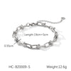 Stainless Steel Horseshoe Buckle Bracelet Geometric Electroplating Women's Light Luxury Jewelry