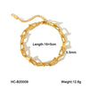 Stainless Steel Horseshoe Buckle Bracelet Geometric Electroplating Women's Light Luxury Jewelry