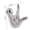 Stainless Steel Human Body Ball Leaf Earrings Electroplated