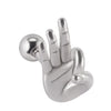 Stainless Steel Human Body Ball Leaf Earrings Electroplated