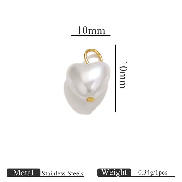 Stainless Steel Imitation Pearl Beaded Jewelry Accessories Curved Needle Pendant Earrings Bracelet Handmade With Electroplating