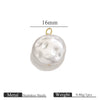 Stainless Steel Imitation Pearl Beaded Jewelry Accessories Curved Needle Pendant Earrings Bracelet Handmade With Electroplating