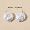 Stainless Steel Imitation Pearl Irregular Baroque Perforated Pendant Bracelet Necklace Accessories With Electroplating