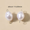 Stainless Steel Imitation Pearl Irregular Baroque Perforated Pendant Bracelet Necklace Accessories With Electroplating