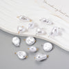 Stainless Steel Imitation Pearl Irregular Baroque Perforated Pendant Bracelet Necklace Accessories With Electroplating