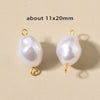 Stainless Steel Imitation Pearl Irregular Baroque Perforated Pendant Bracelet Necklace Accessories With Electroplating
