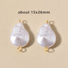 Stainless Steel Imitation Pearl Irregular Baroque Perforated Pendant Bracelet Necklace Accessories With Electroplating