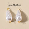 Stainless Steel Imitation Pearl Irregular Baroque Perforated Pendant Bracelet Necklace Accessories With Electroplating