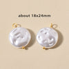 Stainless Steel Imitation Pearl Irregular Baroque Perforated Pendant Bracelet Necklace Accessories With Electroplating