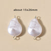 Stainless Steel Imitation Pearl Irregular Baroque Perforated Pendant Bracelet Necklace Accessories With Electroplating