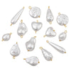 Stainless Steel Imitation Pearl Irregular Baroque Perforated Pendant Bracelet Necklace Accessories With Electroplating