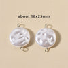 Stainless Steel Imitation Pearl Irregular Baroque Perforated Pendant Bracelet Necklace Accessories With Electroplating