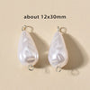 Stainless Steel Imitation Pearl Irregular Baroque Perforated Pendant Bracelet Necklace Accessories With Electroplating