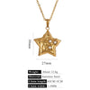 Stainless Steel Imitation Pearl Pendant Necklace With Bow Tie And Heart Shape Inlaid With Zircon Five Pointed Star And Love Chain Unisex